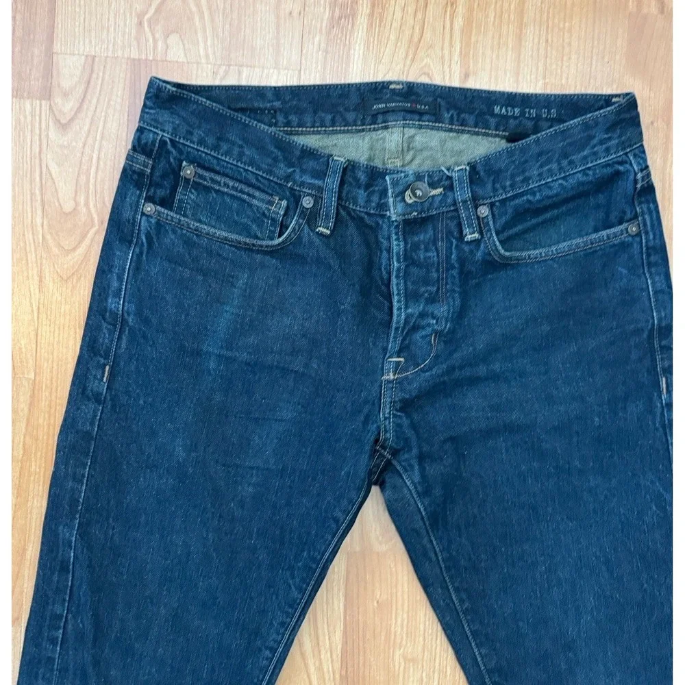John Varvatos Mens SELVEDGE Indigo Bowery Slim Straight Jeans 31x31 -Labelled 29